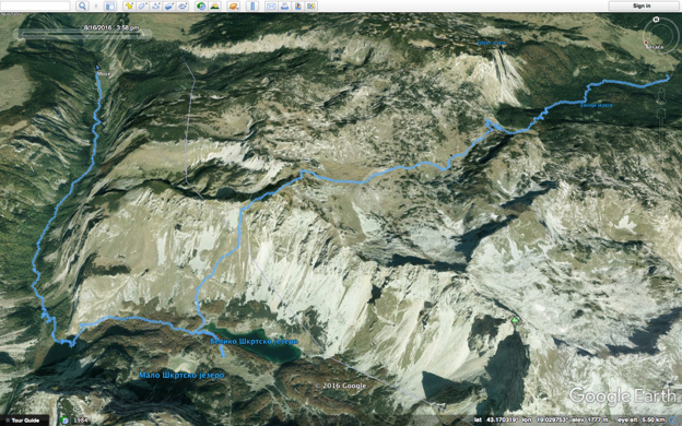 GPX file for hike from Bosaca to Susica Valley, over Planinica and Skrka
